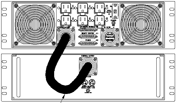 P/N: <br />ETI0001-1451 Rugged MilSpec UPS and PDU Standard Rear Panel Layout 
