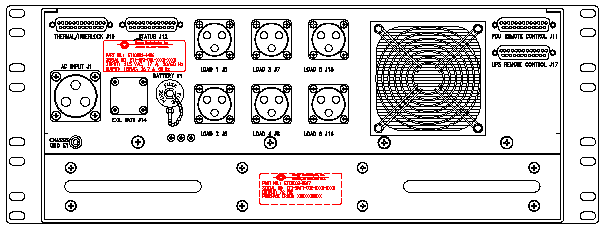 P/N: <br />ETI0001-1486 Rugged MilSpec UPS and PDU Standard Rear 
