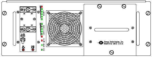 <br />ETI0001-2239 Rugged UPS Front Panel Layout